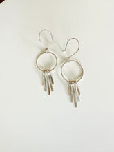 Silver Baby Fringe Hoops