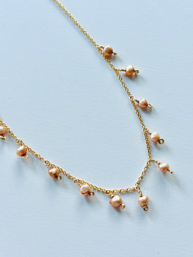Vishuddha Amber Pearl Necklace