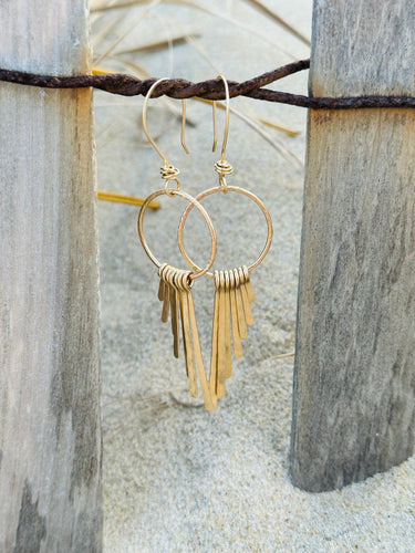 Goldie Angel Fringe Hoops