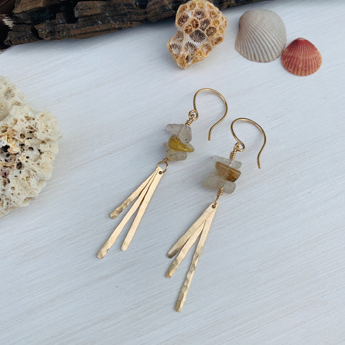Rutilated Quartz Aarush Dangles