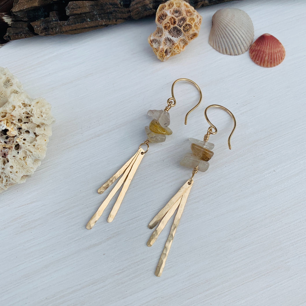 Rutilated Quartz Aarush Dangles