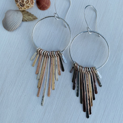 Multi Metal Fringe Benefits Hoops