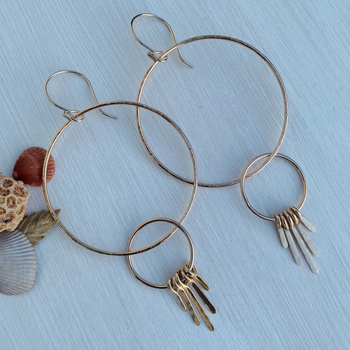 Goldie Solar Fringe Hoops