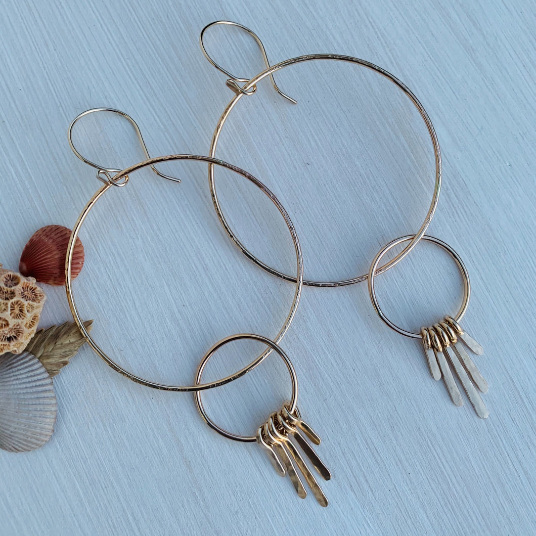 Goldie Solar Fringe Hoops