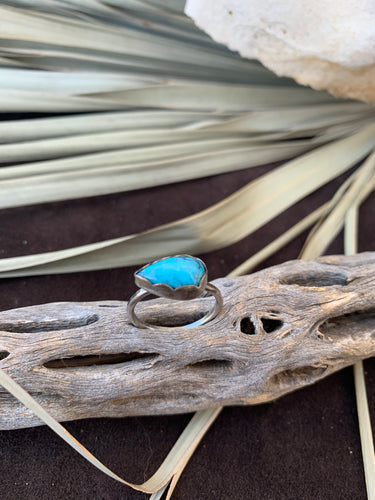 Turquoise Teardrop Stacker Ring