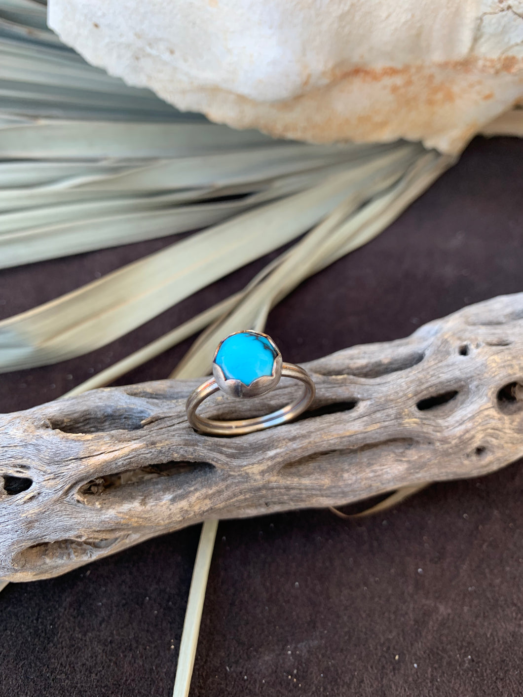 Turquoise Stacker Round Ring